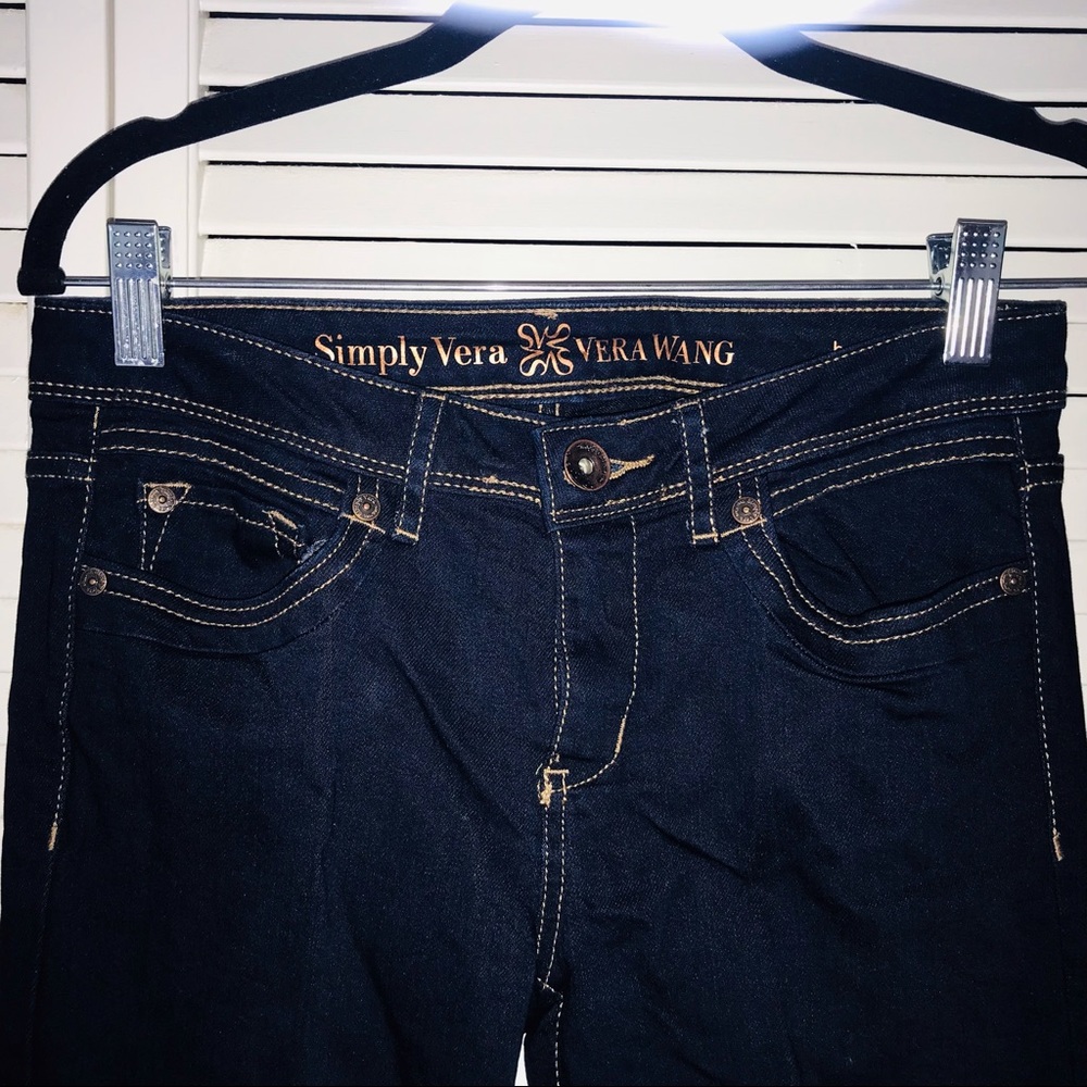 NWOT Simply Vera Vera Wang dark wash boot jeans 2P
